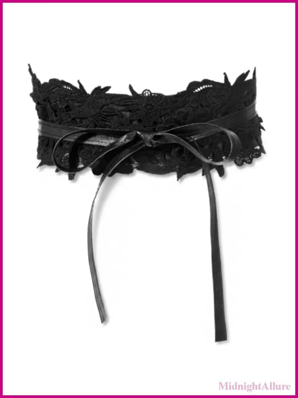 Wide Lace Corset Belt Adjustable Wrap Waist Cinch Obi Bowknot